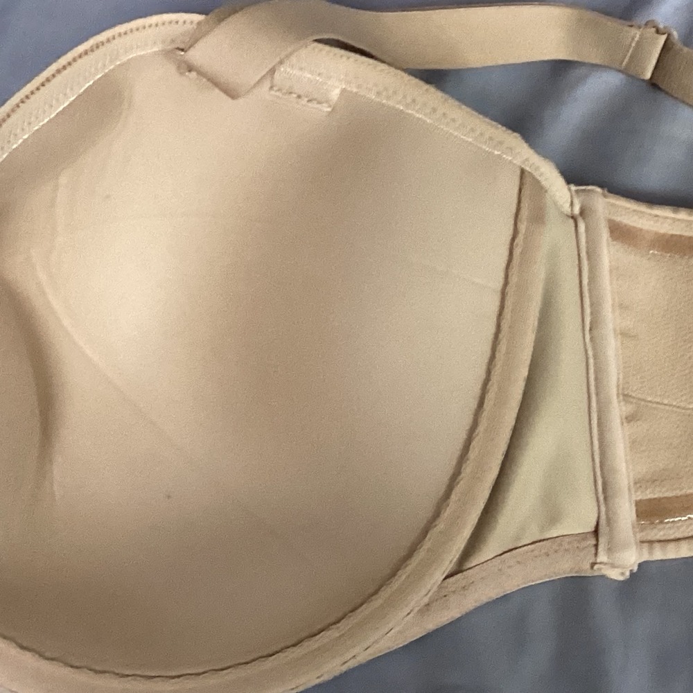 Soma Stunning Support Strapless Bra Floral Beige Comfortable 42D Straps Detach - Picture 7 of 12